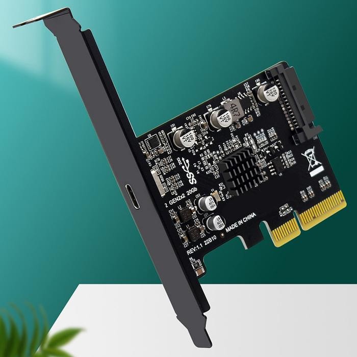 Promo Usb Pcie Card Type C Pci-Express 4X To Usb 3.2 Gen 2X2 (20Gbps) A