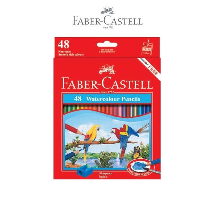 

HOT SALE! Pensil Warna Faber Castell 48 Watercolour / Free Kuas dan Rautan