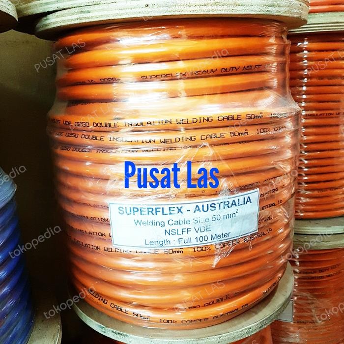 Kabel Las Mesin Las 50mm SUPERFLEX Welding Cable 50 mm