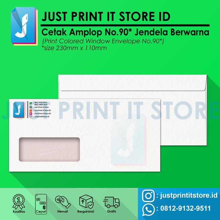 

Ready Stok Print / Cetak Amplop No.90 Jendela