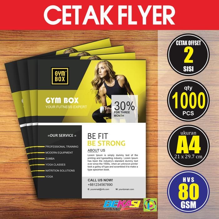 

B01 Cetak Brosur A4 1 muka HVS 80 gram