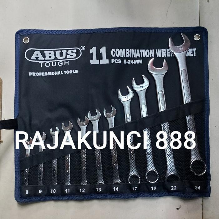 Paling Baik Kunci Ring Pas Set Abus 11Pcs / Kunci Ring Pas Set Isi 11Pcs 8-24