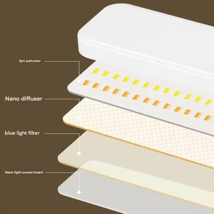 

Lampu Meja Belajar Led 3 Warna Dimmable Type-C Eye Protection + Holder Pulpen & Stand Hp Cahaya