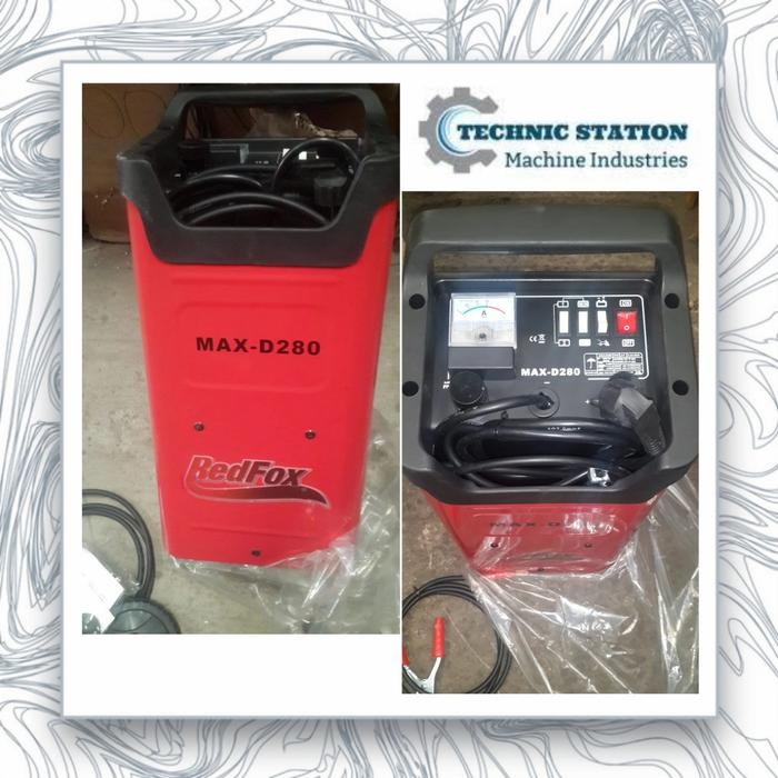 BATTERY CHARGER MOBIL MOTOR ACCU CHARGER AKI MAX-D280 REDFOX