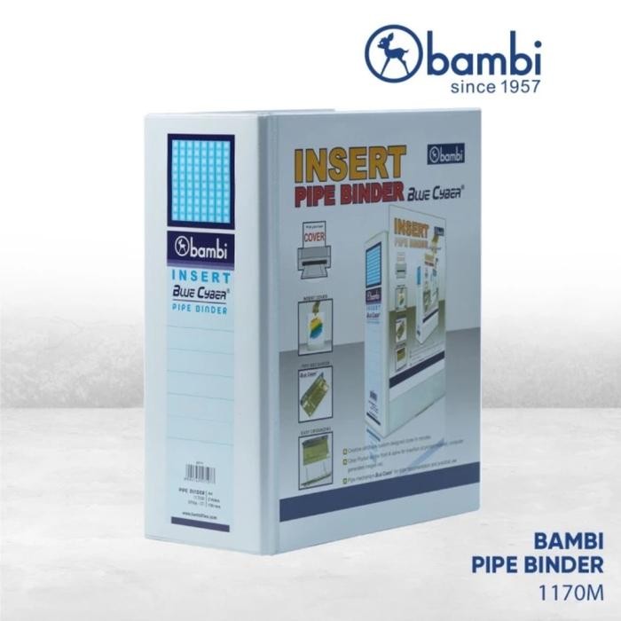 

TERBARU! ORDNER BAMBI A4 100MM INSERT PIPE BINDER 1170M PUTIH PER 1 PCS
