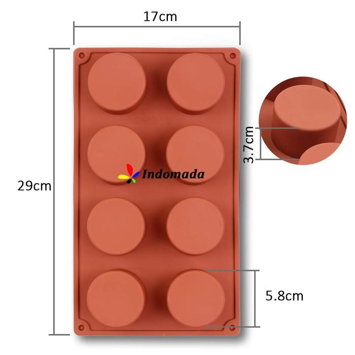

Promo Cetakan Kue Puding Loyang Silikon Bulat Lingkaran 8 Lubang 5.8 Cm Tbk