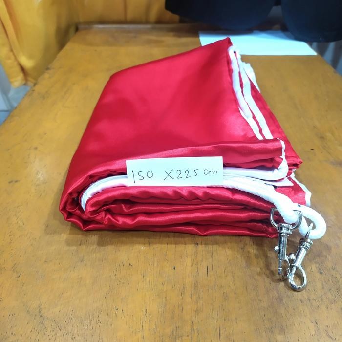 

Terlaris bendera merah putih bahan satin uk 150x225 cm pakai pengait SALE
