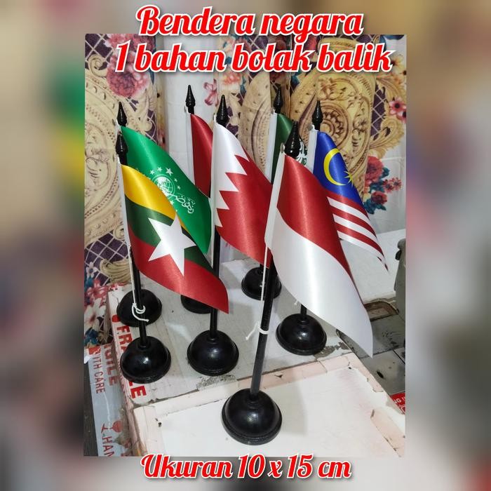 

Terlaris bendera negara dan kantor 1 bahan bolak balik pakai tiang kayu SALE