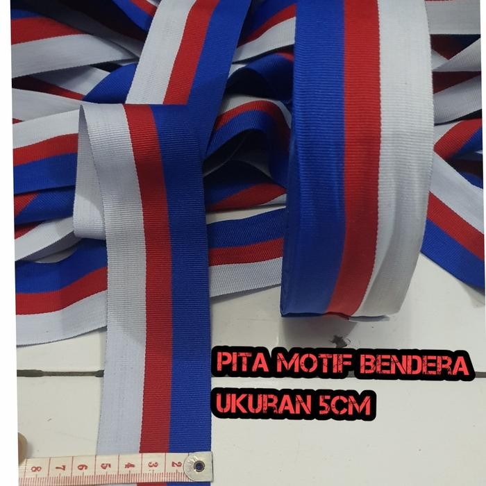 

Terlaris pita motif bendera 5cm SALE
