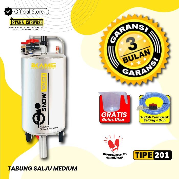 TABUNG SNOW WASH / TABUNG SALJU 20 LITER STAINLESS 201 IKAME