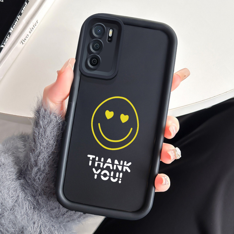 Casing Hp OPPO A16 OPPO A16s OPPO A54s Case Casing Menggambar Emoji HP Anime Softcase Seluler Kesing