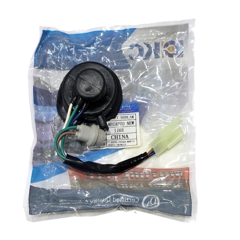 FITTING LAMPU/SOKET BOHLAM DEPAN KC MEGAPRO NEW