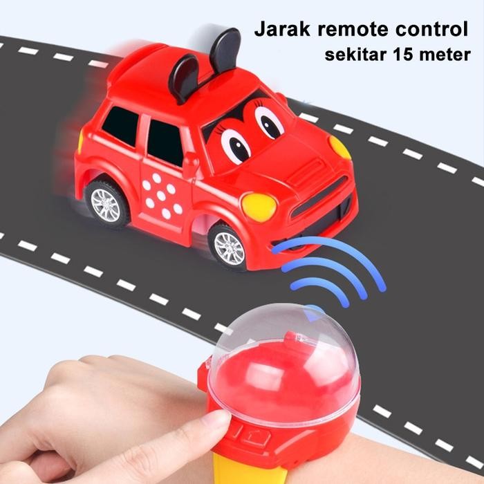 Jam Tangan Anak + Mobil Remot Control Menonton Mainan Jam Tangan Balap Mobil
