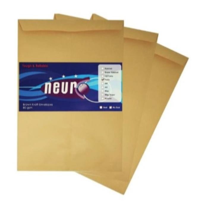 

AMPLOP COKLAT UKURAN FOLIO NEURO PER PAK KODE 874