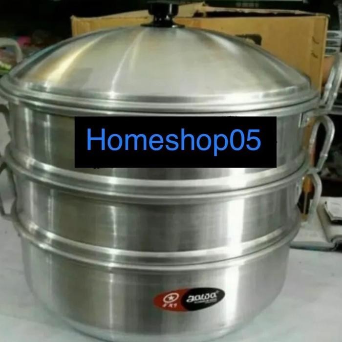 Panci Langseng Serbaguna Klakat Steamer Jawa 40Cm Aluminium Maspion Panci Kukus Jumbo