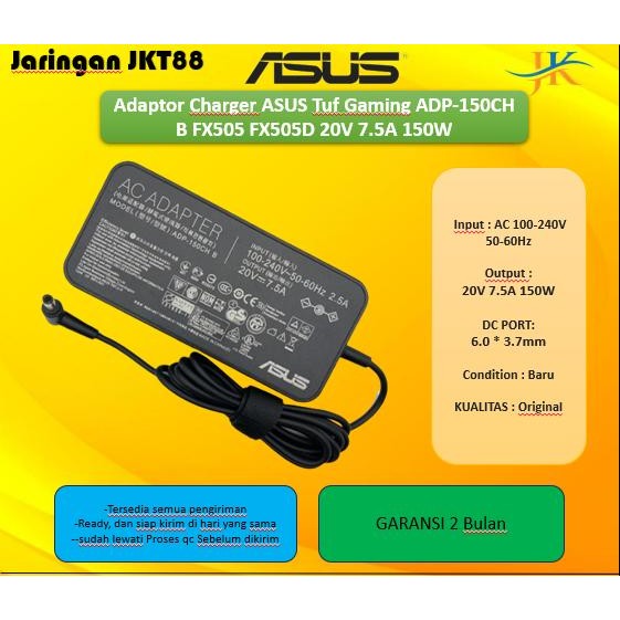 Adaptor Arger Asus Tuf Gang Adp-150 B Fx505 Fx505D 20V 7.5A 150W