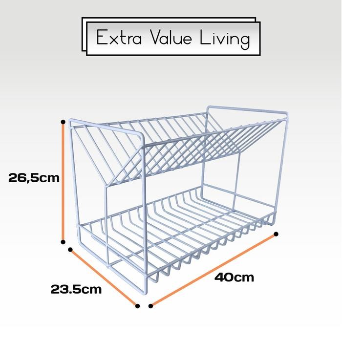 MODELLINE Rak Piring Besi 2 Susun Rak Piring Minimalis YES-40