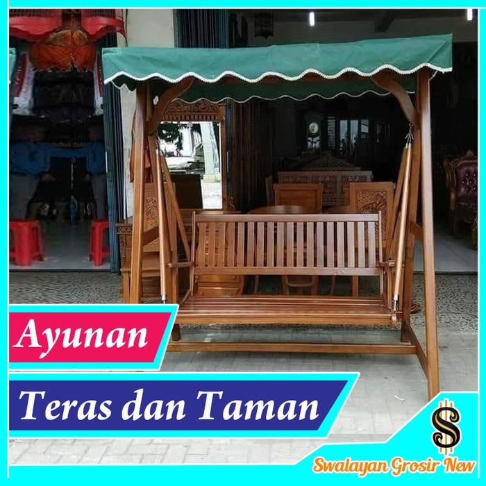 Ayunan Taman dan Teras Kursi Bangku Kayu Jati Kode 1070