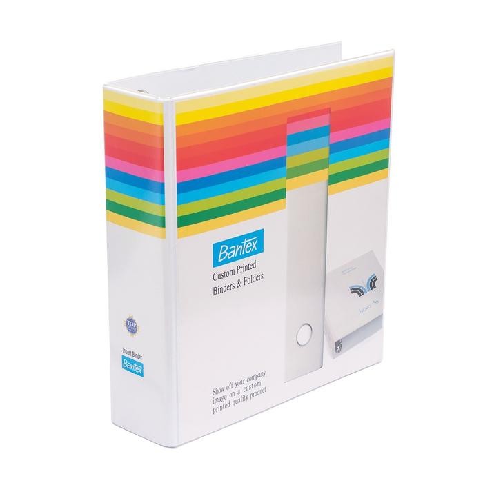 

NEW! BANTEX INSERT RING BINDER 4 RING 65MM A4 WHITE 8762 07