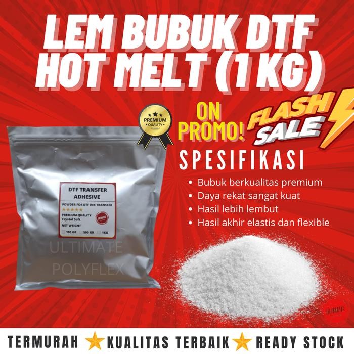 

HotMelt Glue Powder Tepung Bubuk Lem DTF 1 Kg Premium