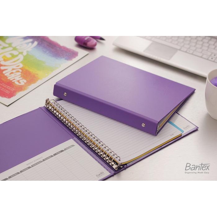 

BEST SELLER Bantex Multiring Binder 26 Ring 25mm B5 Lilac #1326 21