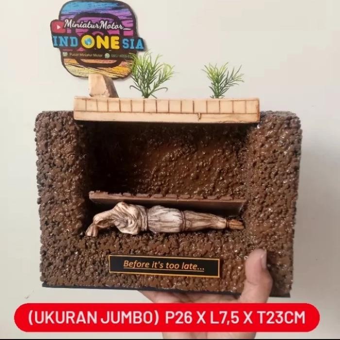 MINIATUR MAKAM / MINIATUR KUBURAN PENGINGAT DIRI - UKURAN JUMBO HANDMADE