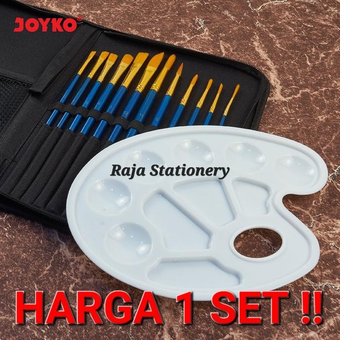 

Joyko Brush Set + Palette / Set Kuas Lukis Cat Acrylic + Palet BRS-7