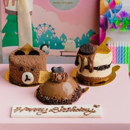 

Medium Birthday Character Cake / Minicake Brown / Cony / Kuma - 3 pcs
