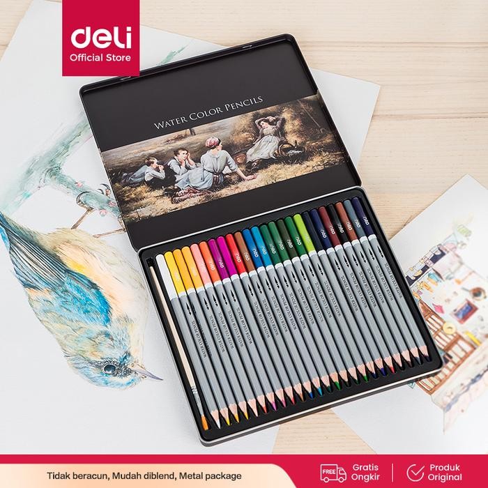 

Deli Pensil Warna 24C dapat dicuci dan teknologi hybrid 6521