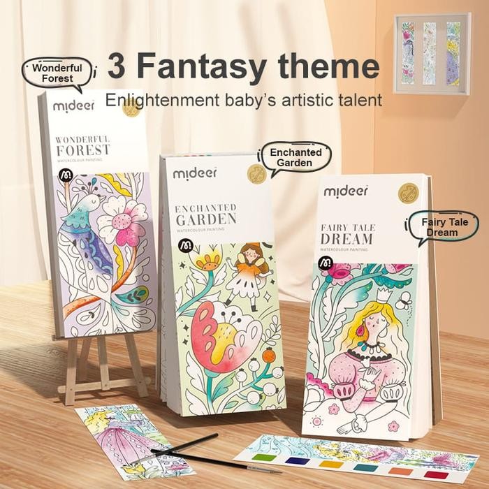 

Mideer Watercolor painting paint brush mewarnai