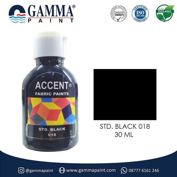 

ACCENT Fabric Paint 30ML - BLACK - Cat Kain - Acrylic Waterbased