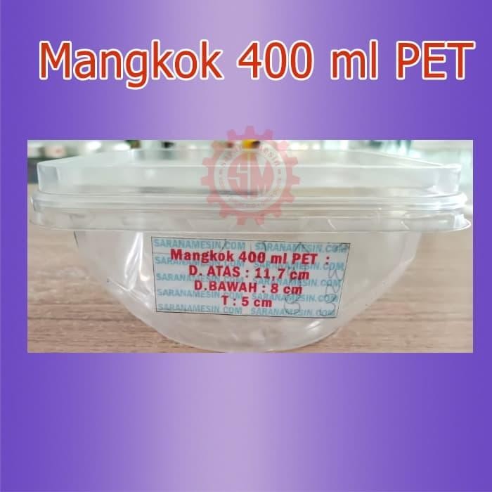 Sale Mangkok Plastik 400 Ml Pet / Mangkok Salad 400 Ml Pet + Tutup