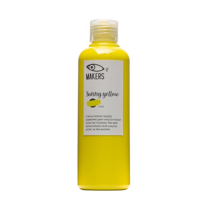 

Sunny Yellow Acrylic Paint 250ml by MAKERS
