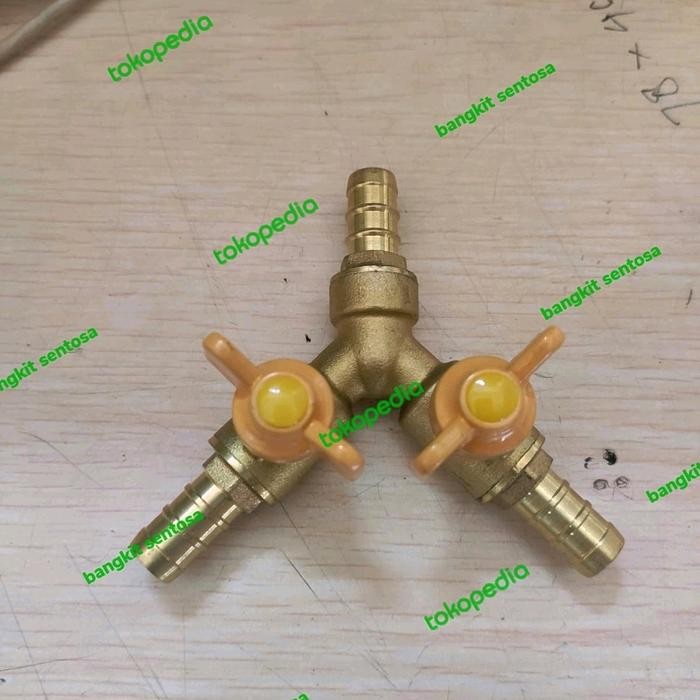sambungan selang gas LPG hose 3/8 cabang stop kran elpiji