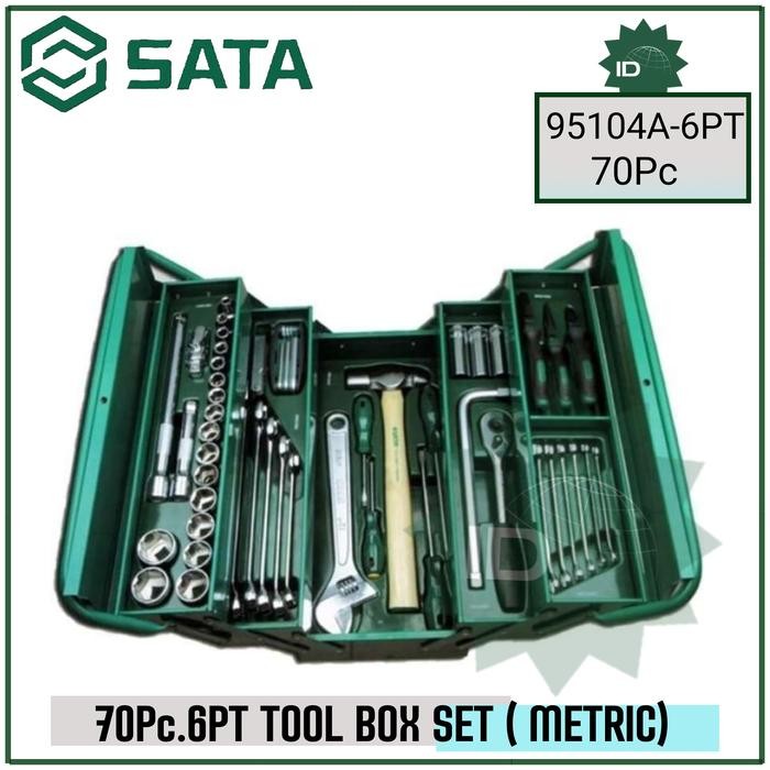 SATA 95104A-70 6PT CANTILEVER MECHANIC TOOL BOX SET 70PCS TOOL KIT SET