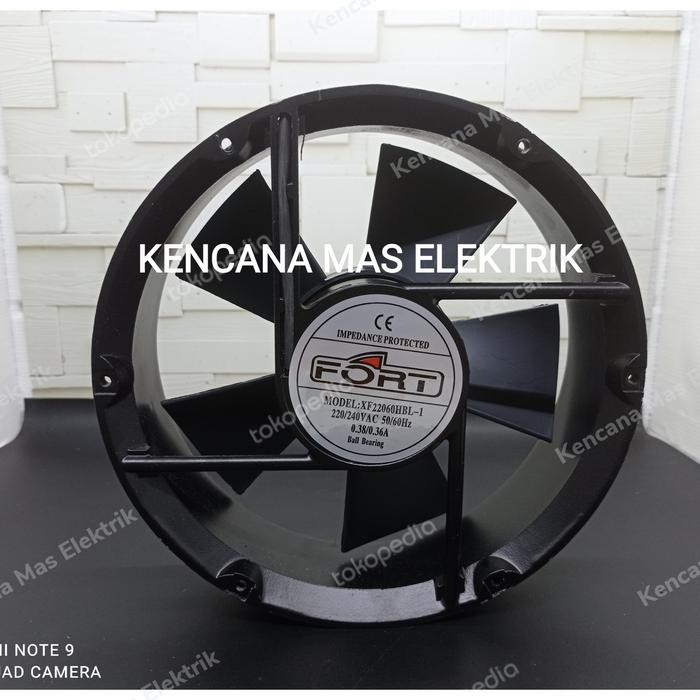 axial blower fan 8" inch merk FORT XF22060HBL-1 - Hitam