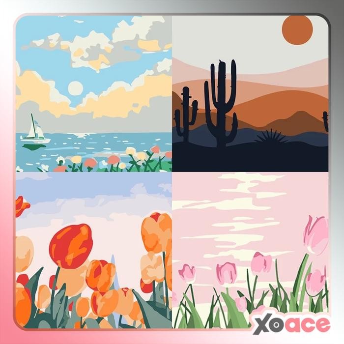 

[20x20] Paint By Number Painting By Numbers Kit DIY Digital Lukisan Canvas Seri M Scenery