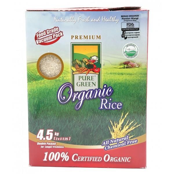

Glx Pure Green Beras Organik 4.5kg - Pulen Pandan Wangi
