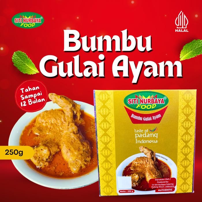 

ORIGINAL Bumbu Gulai 250g Siti Nurbaya Food Makanan Khas Asli Minang Siap Saji READY STOCK