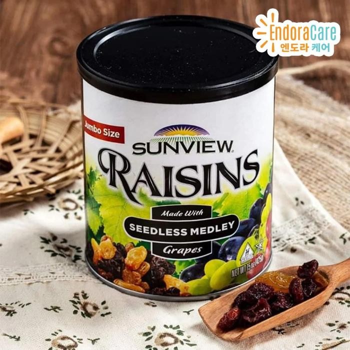 

Gdh SUNVIEW Organic Jumbo Size Raisins Seedless Kismis Premium 15oz / 425g Cemilan Manis