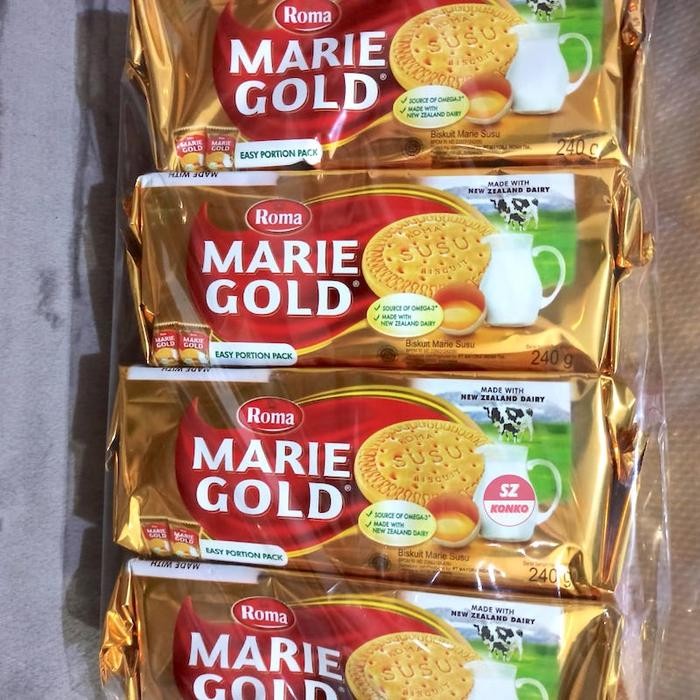 

Ger Paket Hemat - 4x Biskuit Roma Marie Gold 240 gr - Family Pack Bundle