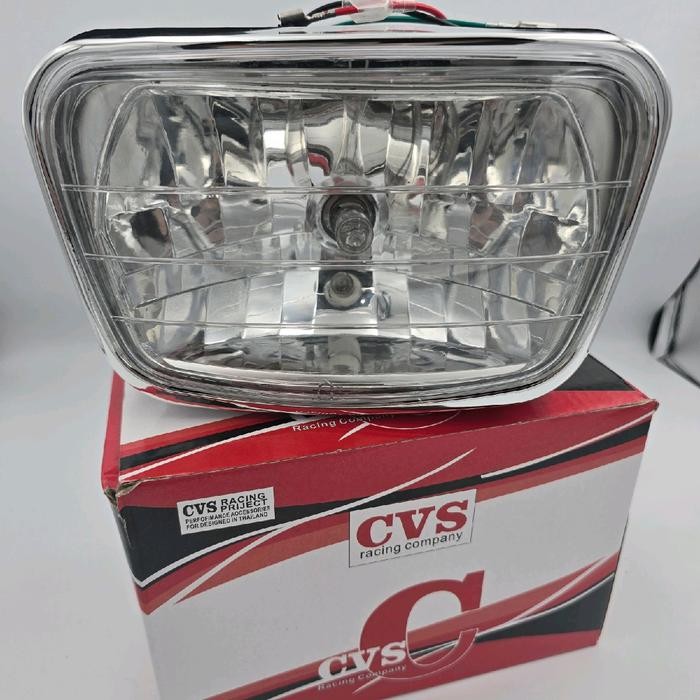 Lampu Depan Oval Rx King Mika Kaca Bening - Reflektor Lampu Depan Oval Rx King Motorcycle