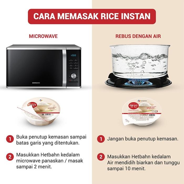

Gdh CJ Hetbahn Cooked White Rice - Nasi Putih Instan Korea 210g Bundle 3 Pack