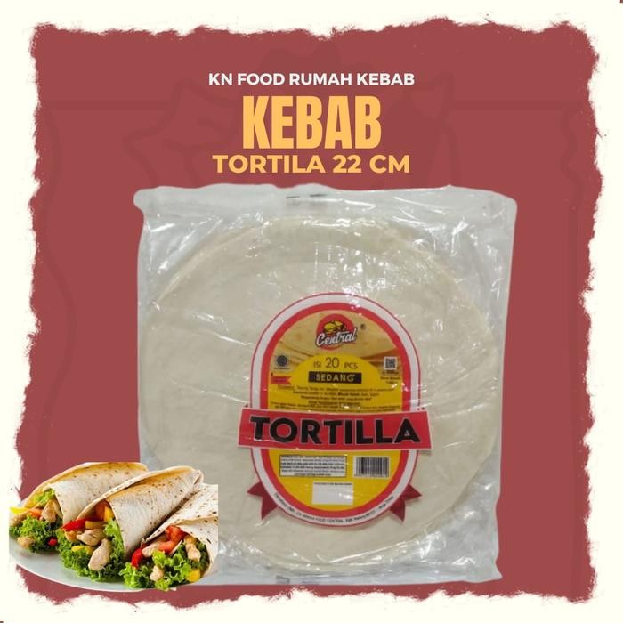 

Ger Tortila Kebab - Kulit Kebab - diameter 22 cm - isi 20 -Tortila Sedang