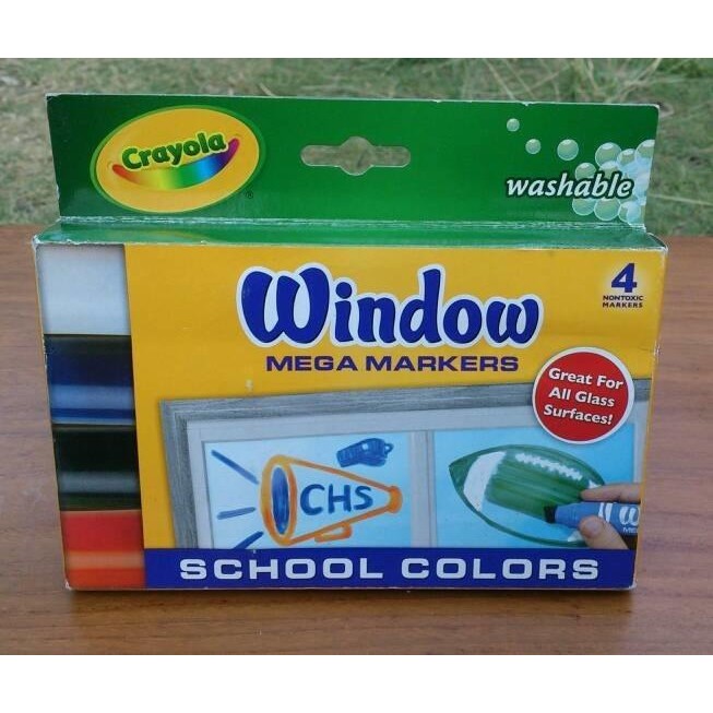 

Crayola Washable Window Mega 4-Color Set Marker Gratisongkir