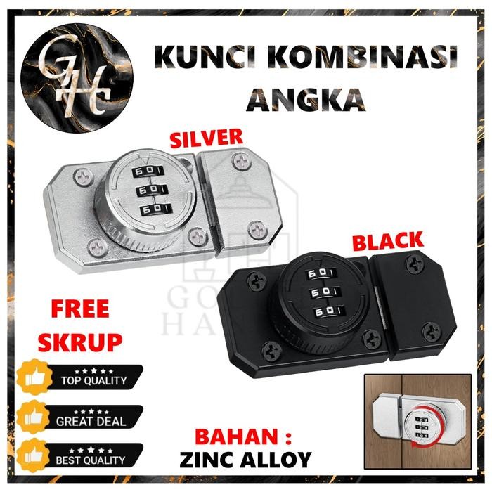 Kunci Pintu Lemari Kombinasi Angka Kode 3 Digit Lemari Pintu Kunci Slot Pintu Geser