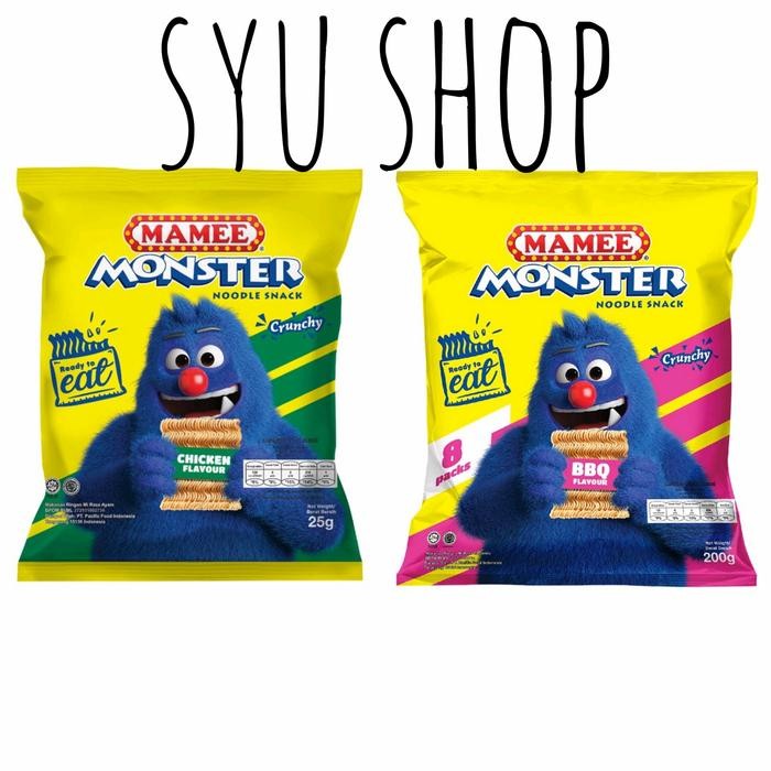 

Ger mamee monster noodle snack chicken bbq isi 8 x 25 gr