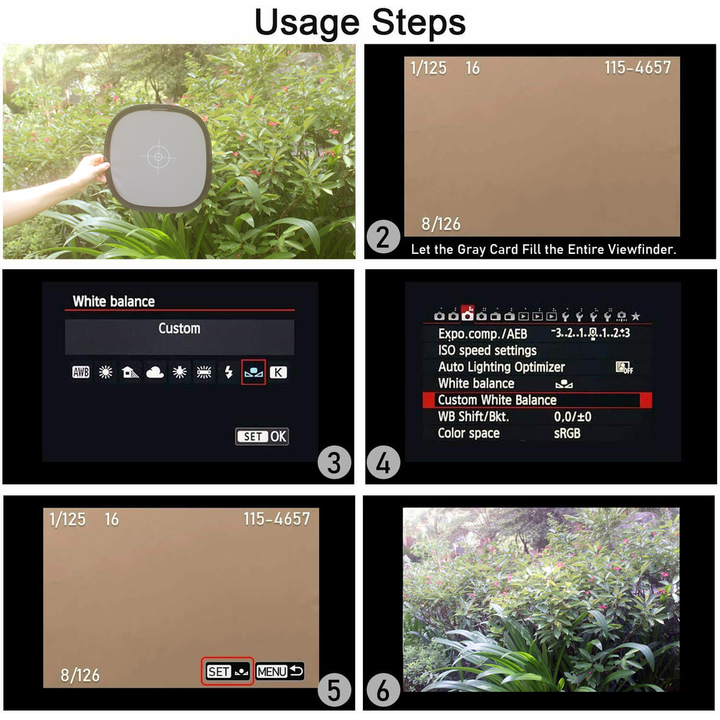 2in1 Grey White Balance Card 12'' 30CM 18% White Balance Card Mini Gray Card Photographic