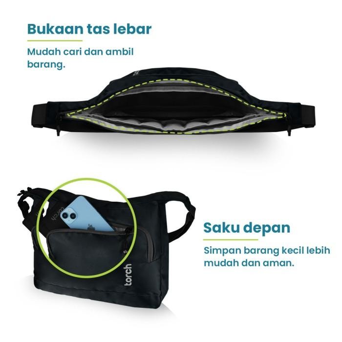 Torch Legal Tas Selempang - Messenger Bag Laptop Kantor Kerja Kuliah Pria Wanita