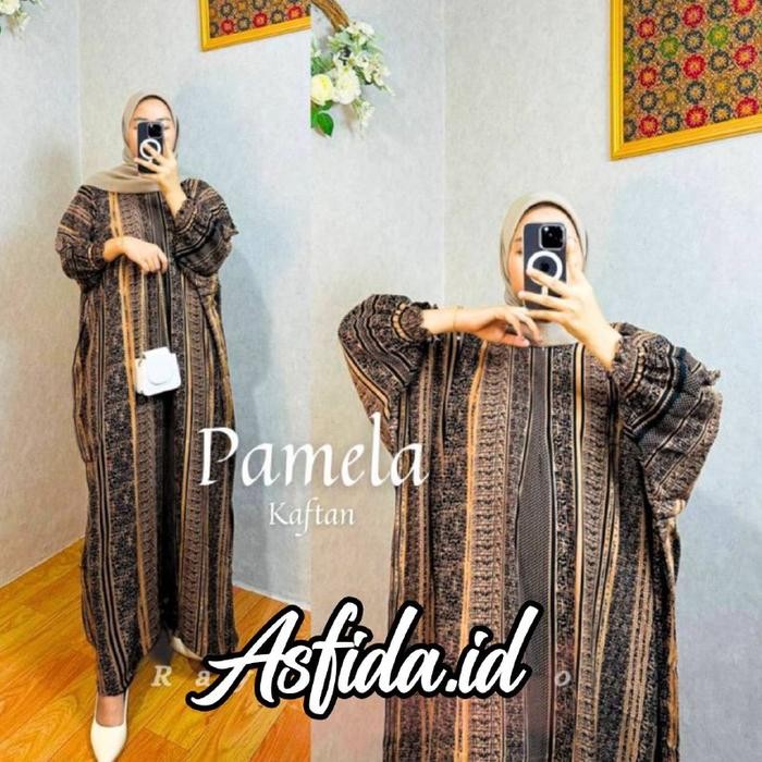 Pamela Premium Kaftan Abaya by Asfida.id - Daily Daster Kaftan Bahan Rayon Ld 170cm Cocok untuk